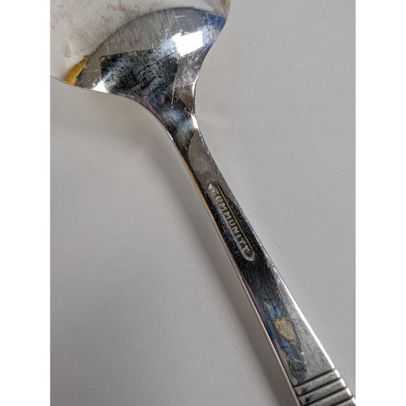 Oneida Morning Star Silverplate 1948 Serving Spoon 8 1/2" Set of 2 - Picture 4 of 4